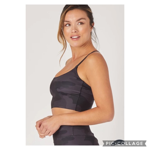 Glyder Pure Sports Bra Smoke Camo Print Size Large - Picture 2 of 11